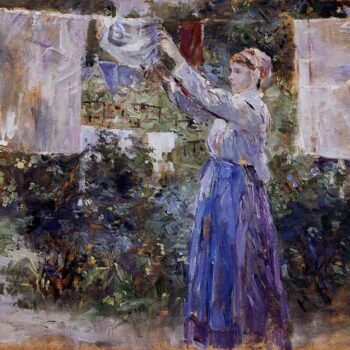 Woman Hanging out the Wash - 1881