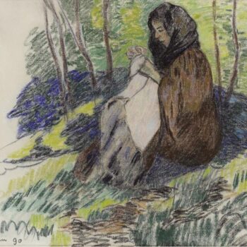 Woman Seated and Sewing, 1890