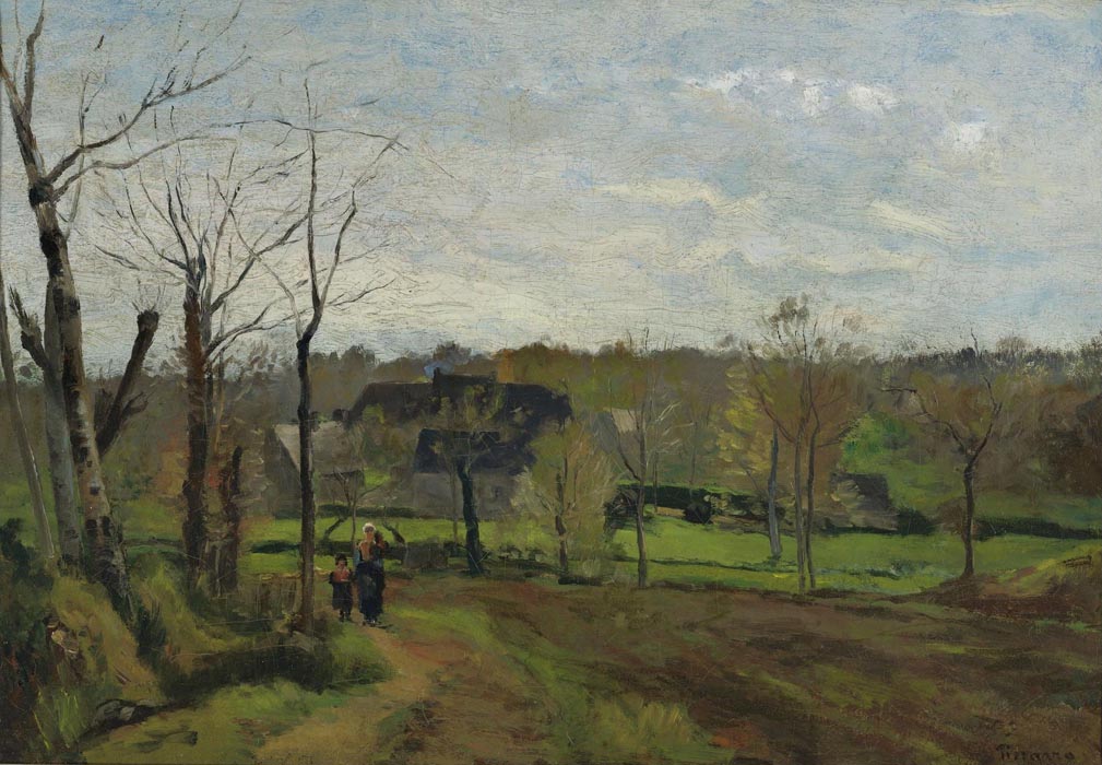 Woman and Child on the Way, Winter, 1869-70