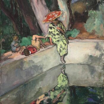 Woman and Children near the Bassin, 1923