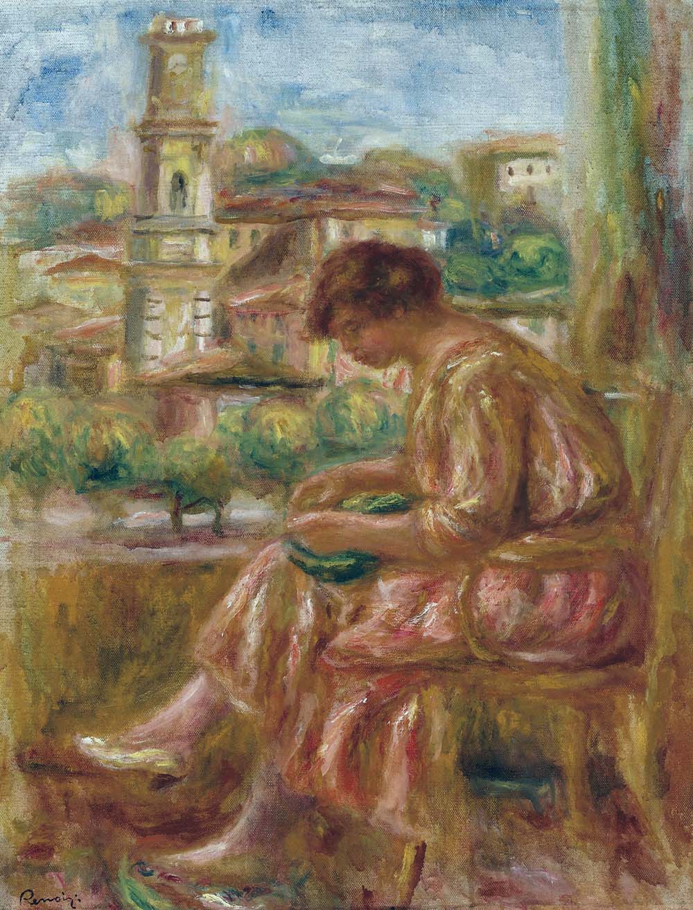 Woman at the Window with a View of Nice, 1918