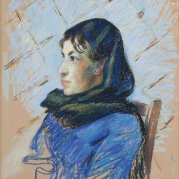 Woman in Blue Chemise, 1885