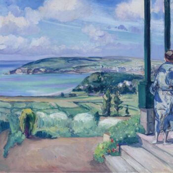 Woman in Blue Peignoir at the Villa at Morgat, 1922