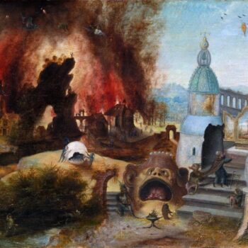 Workshop Herri met de Bles. The Temptation of St. Anthony (about 1550-1560) (21.6 x 34) (New York, Metropolitan)