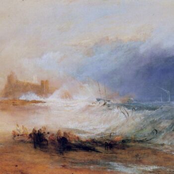 Wreckers - Coast of Northumberland, with a Steam-Boat Assisting a Ship Off Shore, 1834