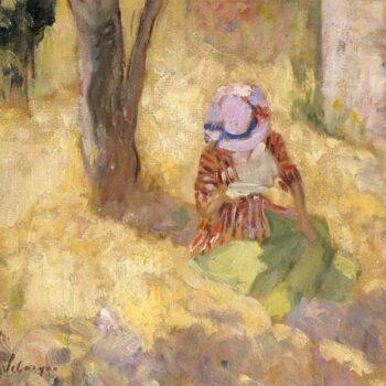 Young Girl Reading a Book
