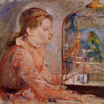 Young Girl and the Budgie - 1888
