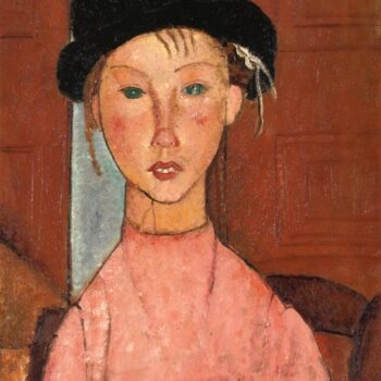Young Girl in Beret - 1918 - PC - Painting - oil on canvas