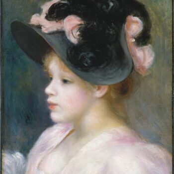Young Girl in a Pink-and-Black Hat, 1890s
