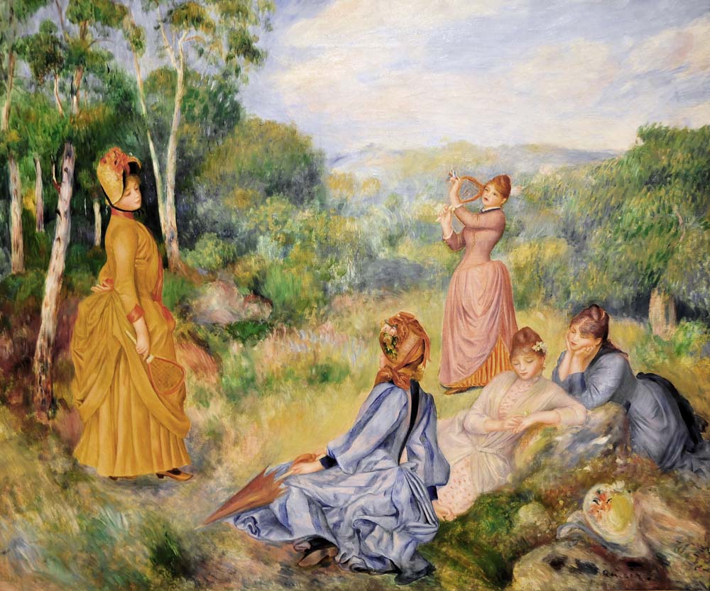Young Ladies Playing Badminton, 1885