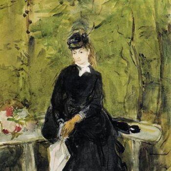 Young Lady Seated on a Bench - 1864