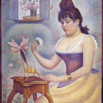 Young Woman Powdering Herself