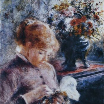 Young Woman Sewing, 1879