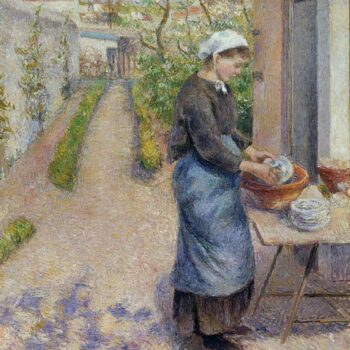 Young Woman Washing Plates, 1882