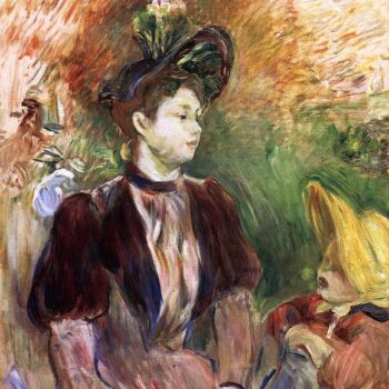 Young Woman and Child, Avenue du Bois - 1894