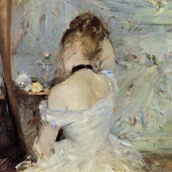 Young Woman at the Mirror (Young Girl Getting Dressed, Seen from the Back) - 1880