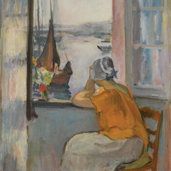 Young Woman by the Window Viewing to the Isle of Yeu, 1920