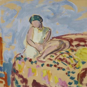 Young Woman in a Green Turban Seated on the Sofa, 1920-23