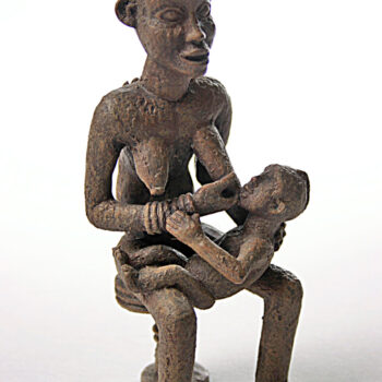 African Bangwa Anyi Mother of Twins African Statue