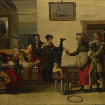 After The Brunswick Monogrammist - Itinerant Entertainers in a Brothel