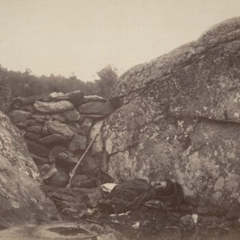Alexander Gardner - Home of a Rebel Sharpshooter, Gettysburg from Gardner's Photographic Sketchbook of the War,