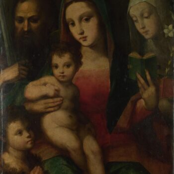 Andrea and Raffaello del Brescianino - The Madonna and Child with Saints