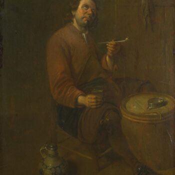 Arent Diepraem - A Peasant seated smoking