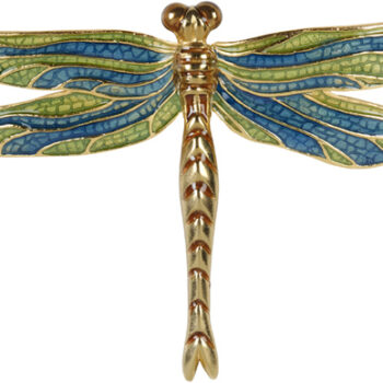 Tiffany Dragonfly brooch, blue/green