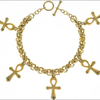 Egyptian 5-Charm Ankh bracelet