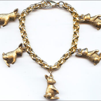 Rabbit bracelet 5-charms
