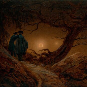 Caspar David Friedrich - Two men contemplating the moon