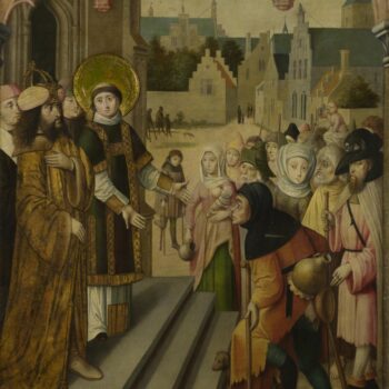 Circle of the Master of the Saint Ursula Legend (Cologne) - Saint Lawrence before the Prefect