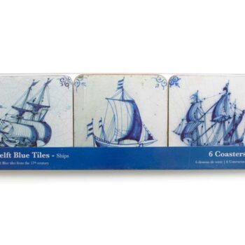 Coasters, Delft Blue Tiles - Ships
