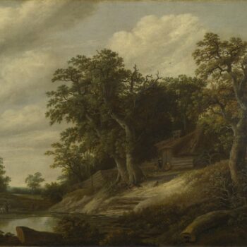 Cornelis Decker - A Cottage among Trees on the Bank of a Stream