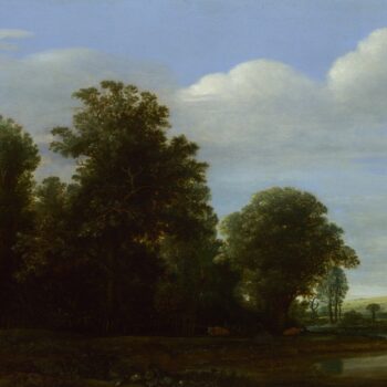 Cornelis Vroom - A Landscape with a River by a Wood