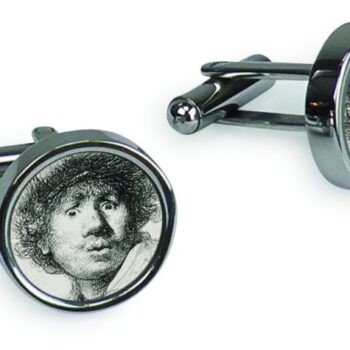 Cufflinks, Round, Curious Face, Rembrandt