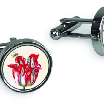 Cufflinks, Round, Tulip, J. Marrel