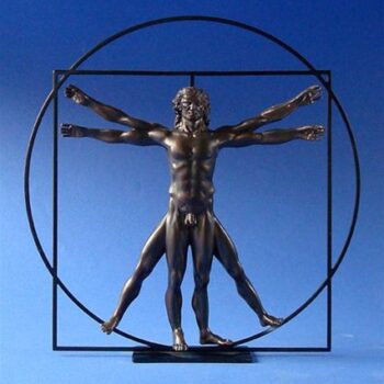 Vitruvian Universal Man by DaVinci, Bronze