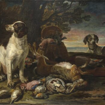 David de Coninck - Dead Birds and Game with Gun Dogs and a Little Owl