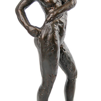 Nude Dancer in Pose of Attaching Her Suit by Degas, Large