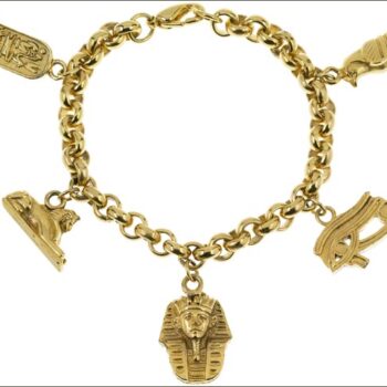 Egyptian symbols 5-charm bracelet