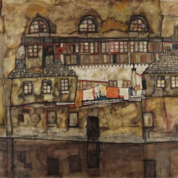 Egon Schiele - House Wall on the River