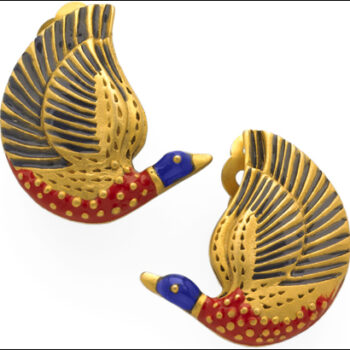Egyptian Bird clip earrings
