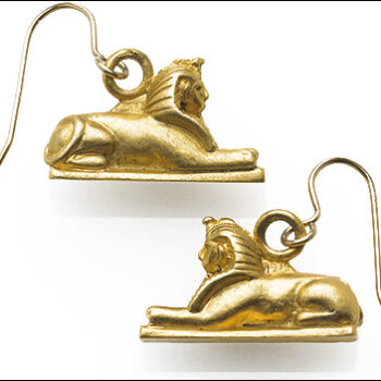 Egyptian Sphinx 3-D earrings