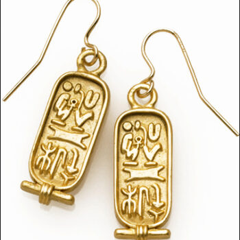 Hieroglyph cartouche earrings