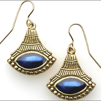 Enameled Lotus earrings