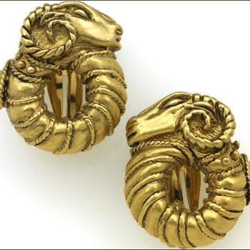 Ram clip earrings