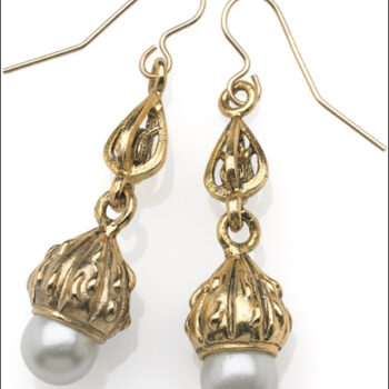 Middle Eastern Earrings, faux-pearls