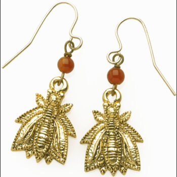 Napoleon Bee earrings, with Carnlian