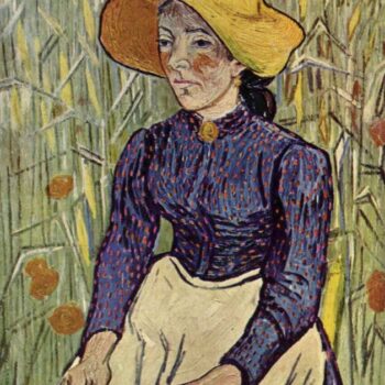Pablo Picaso - Peasant Woman Against A Background Of Wheat [1890]